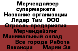 Мерчендайзер супермаркета › Название организации ­ Лидер Тим, ООО › Отрасль предприятия ­ Мерчендайзинг › Минимальный оклад ­ 25 000 - Все города Работа » Вакансии   . Марий Эл респ.,Йошкар-Ола г.